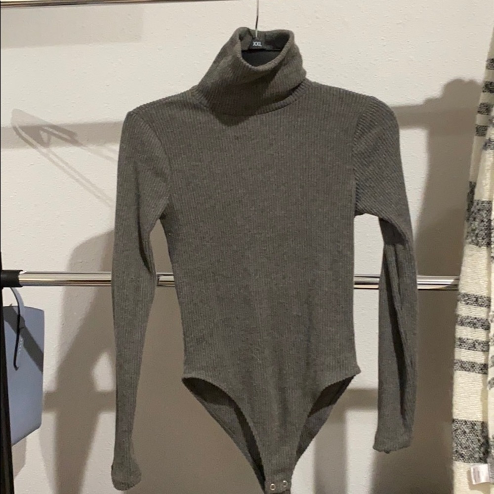 Forever 21 dark grey bodysuit